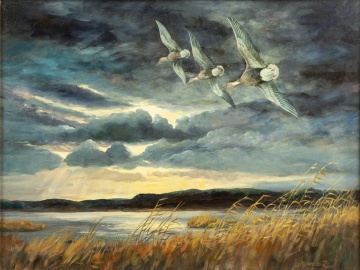 Bob Widmeier (American, 20th Century) Three Geese